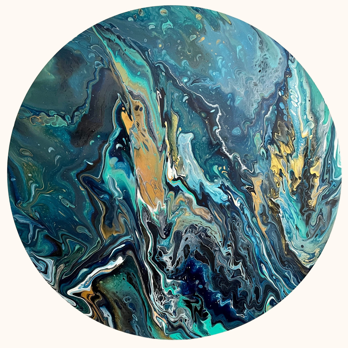Arctic Chills Commission original abstract artwork by Deb Chorlton